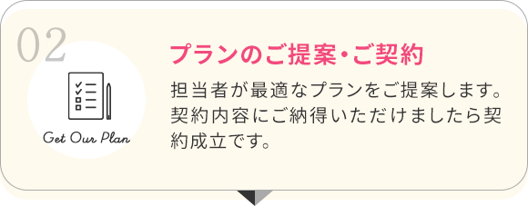 プランのご提案・ご契約