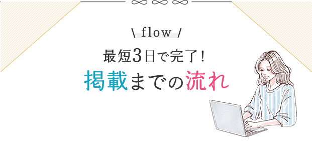 掲載までの流れ