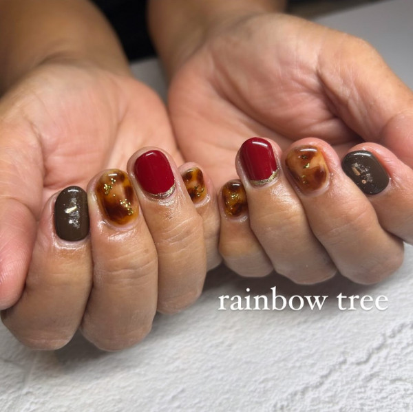 RAINBOW TREE | 秋🍁🍂nail