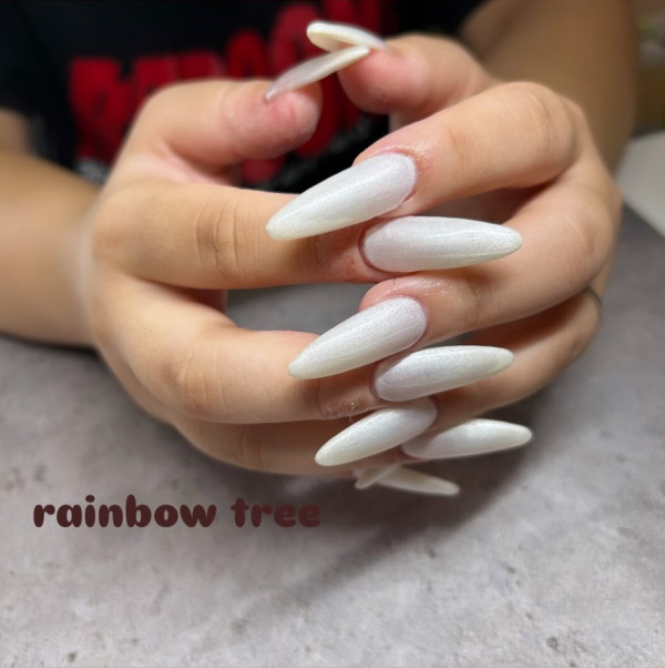 RAINBOW TREE | 長さだし１０本×Whiteラメ♡キラキラ✨