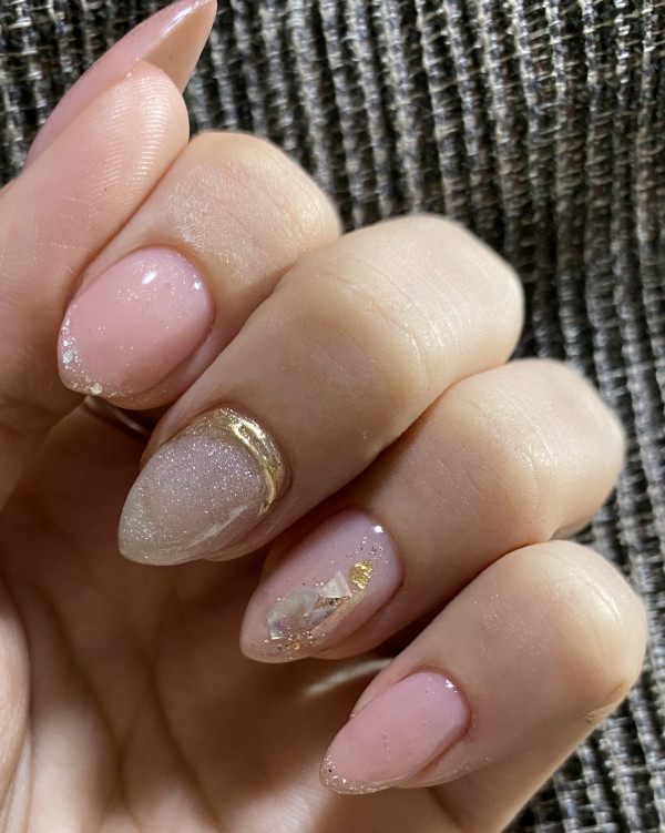 春ピンクネイル💅